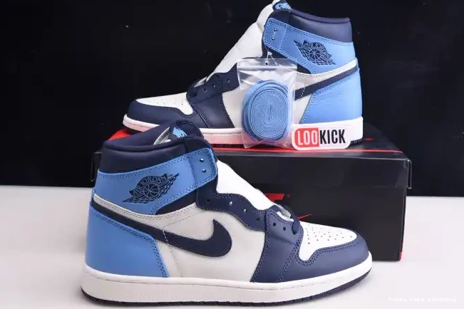 Cheap Husky Jordan Obsidian Air 555088-140 High Retro 1 OG 0617